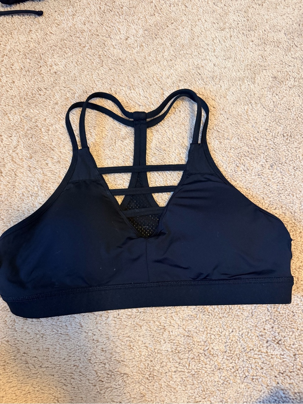 ZYIA Black Strappy Sports Bralette